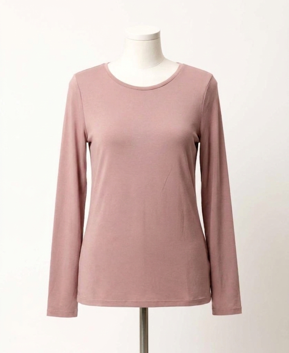 NEW MYSTREE cupro modal slim top in mauve
